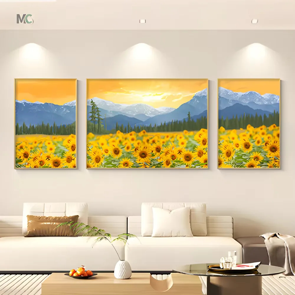 繁花 单幅 装饰画 现代简约 客厅背景墙挂画 晶瓷画