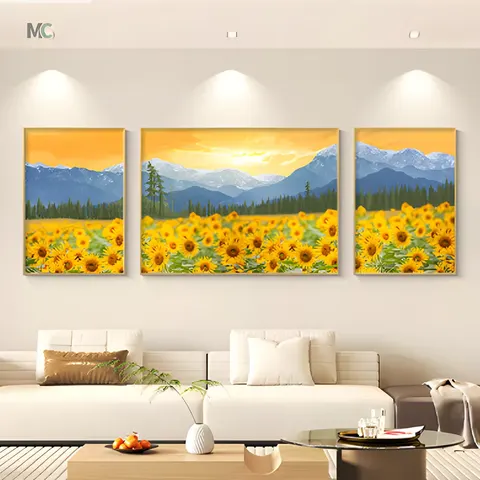 繁花 单幅 装饰画 现代简约 客厅背景墙挂画 晶瓷画