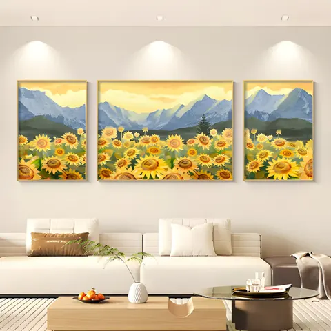 繁花 单幅 装饰画 现代简约 客厅背景墙挂画 晶瓷画