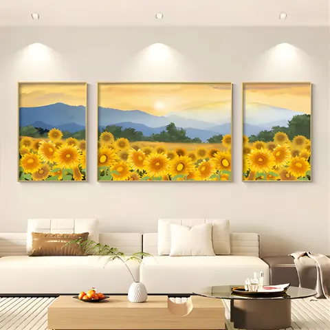 繁花 单幅 装饰画 现代简约 客厅背景墙挂画 晶瓷画