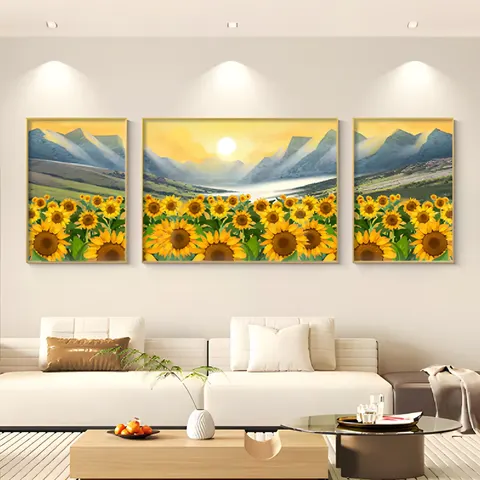 繁花 单幅 装饰画 现代简约 客厅背景墙挂画 晶瓷画