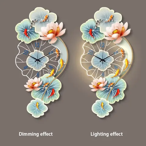 锦鲤 单幅 装饰画 现代简约 玄关背景墙挂画 LED带灯画