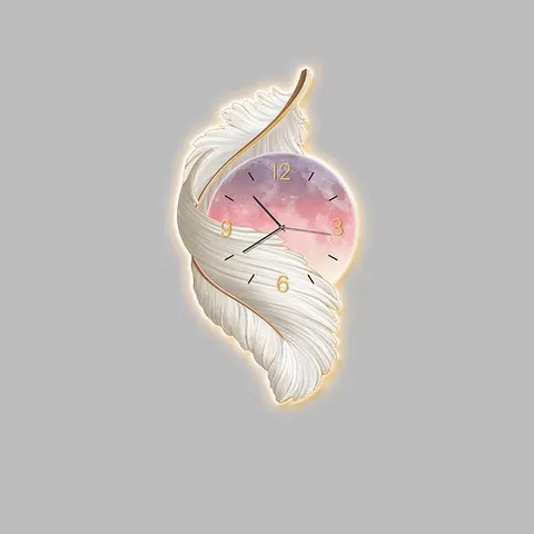 羽毛 单幅 装饰画 现代简约 客厅背景墙挂画 LED带灯画