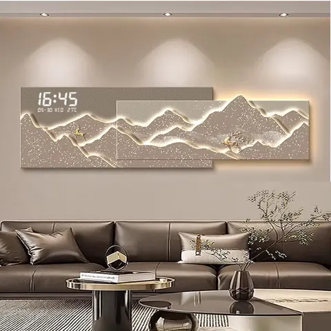 山水 单幅 装饰画 现代简约 客厅背景墙挂画 晶瓷画