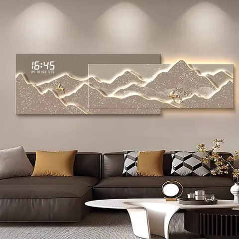 山水 单幅 装饰画 现代简约 客厅背景墙挂画 晶瓷画