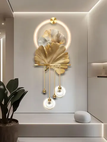 植物 单幅 装饰画 轻奢风 客厅背景墙挂画 LED带灯画