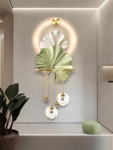 植物 单幅 装饰画 轻奢风 客厅背景墙挂画 LED带灯画