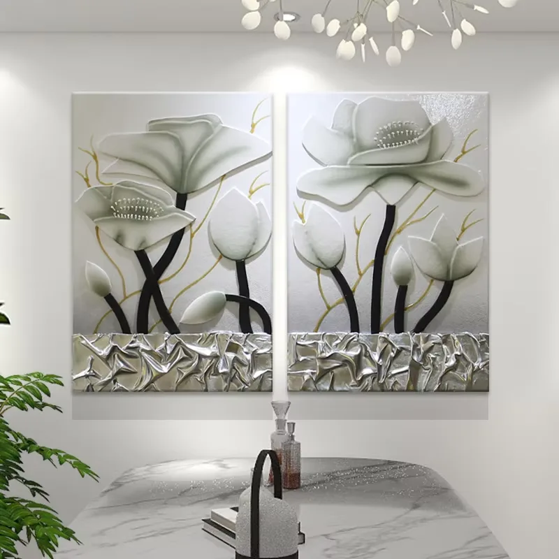 抽象 单幅 装饰画 轻奢风 餐厅背景墙挂画 砂岩浮雕