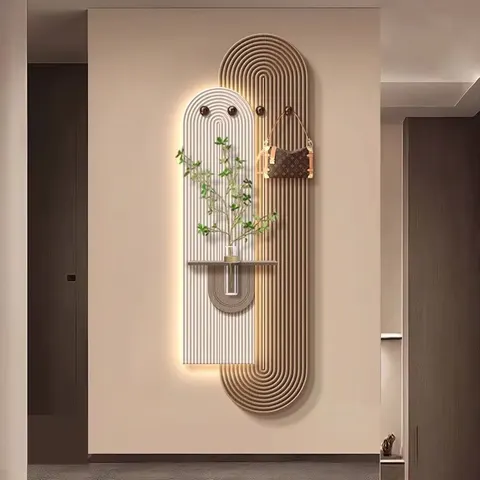 植物 单幅 装饰画 轻奢风 玄关背景墙挂画 砂岩浮雕