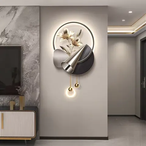 抽象 单幅 装饰画 轻奢风 玄关背景墙挂画 LED带灯画