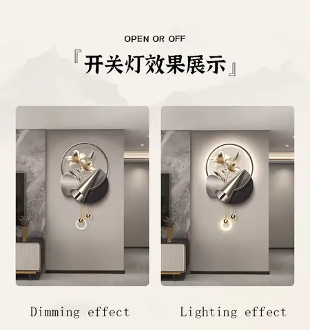抽象 单幅 装饰画 轻奢风 玄关背景墙挂画 LED带灯画