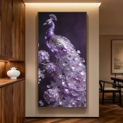 抽象 单幅 装饰画 轻奢风 玄关背景墙挂画 晶瓷画