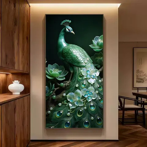 抽象 单幅 装饰画 轻奢风 玄关背景墙挂画 晶瓷画