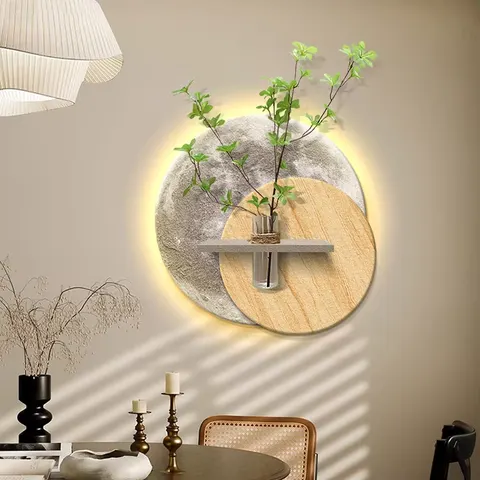 植物 单幅 装饰画 轻奢风 客厅背景墙挂画 LED带灯画