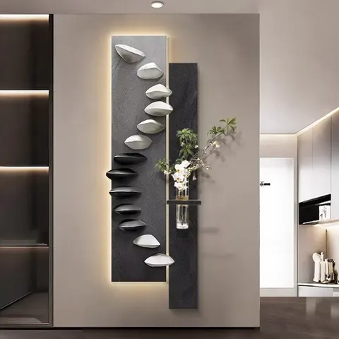 动物 单幅 装饰画 轻奢风 玄关背景墙挂画 LED带灯画