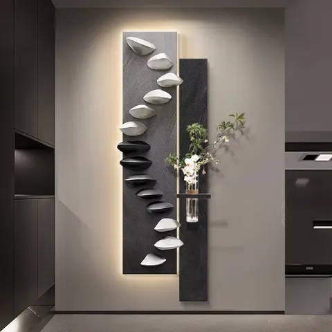 动物 单幅 装饰画 轻奢风 玄关背景墙挂画 LED带灯画