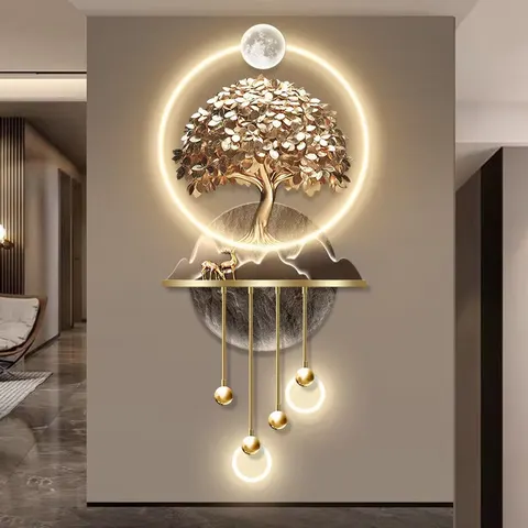 人物 单幅 装饰画 现代简约 客厅背景墙挂画 LED带灯画