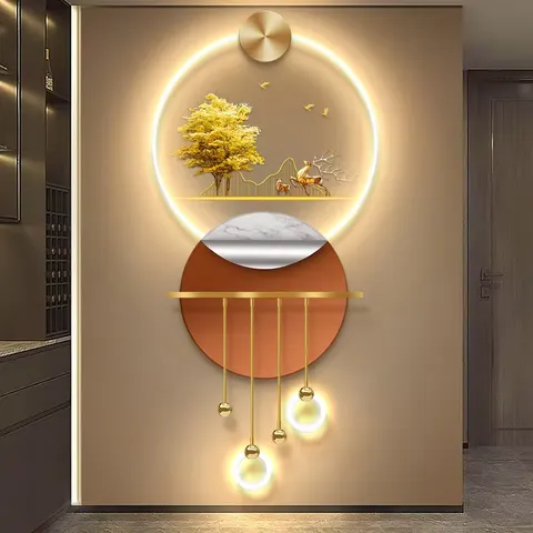 人物 单幅 装饰画 现代简约 客厅背景墙挂画 LED带灯画