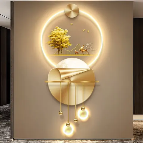 人物 单幅 装饰画 现代简约 客厅背景墙挂画 LED带灯画