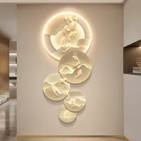 山水 单幅 装饰画 现代简约 客厅背景墙挂画 LED带灯画