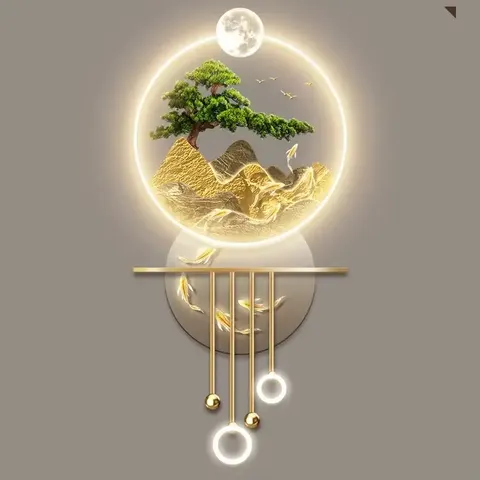 人物 单幅 装饰画 现代简约 玄关背景墙挂画 LED带灯画