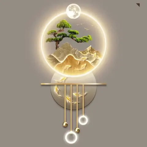人物 单幅 装饰画 现代简约 玄关背景墙挂画 LED带灯画