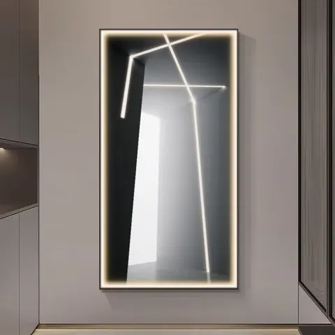 人物 单幅 装饰画 现代简约 卧室背景墙挂画 LED带灯画