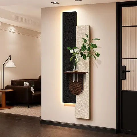 植物 单幅 装饰画 现代简约 玄关背景墙挂画 砂岩浮雕