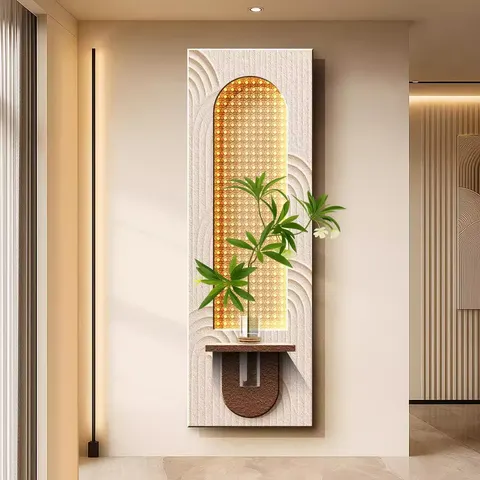 植物 单幅 装饰画 现代简约 客厅背景墙挂画 砂岩浮雕