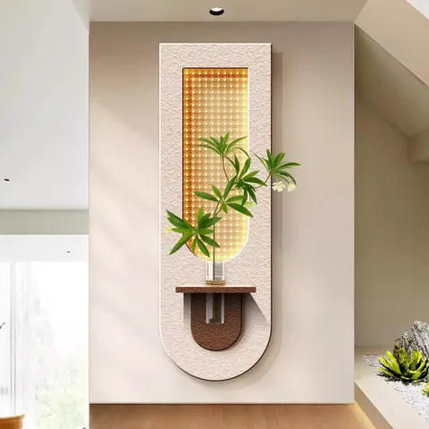 植物 单幅 装饰画 现代简约 客厅背景墙挂画 砂岩浮雕