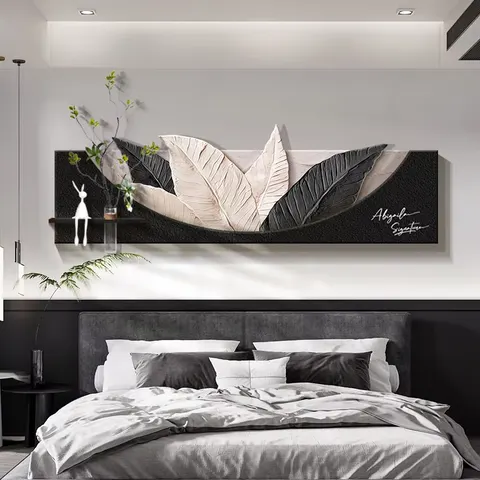 植物 单幅 装饰画 现代简约 客厅背景墙挂画 砂岩浮雕