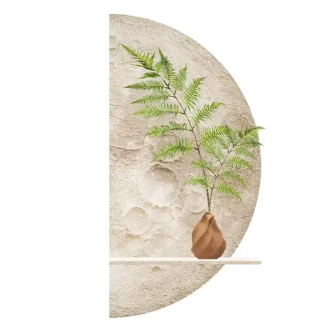 植物 单幅 装饰画 现代简约 玄关背景墙挂画 砂岩浮雕