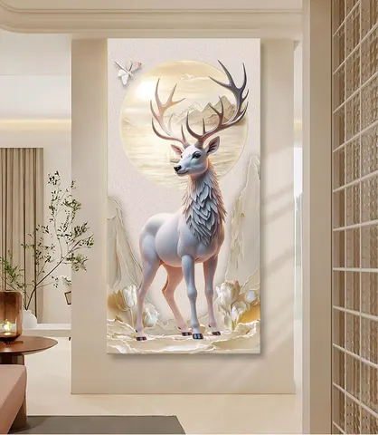 抽象 单幅 装饰画 现代简约 玄关背景墙挂画 LED带灯画
