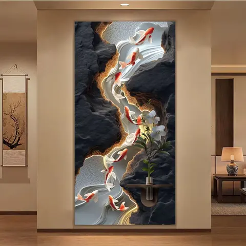 抽象 单幅 装饰画 现代简约 玄关背景墙挂画 LED带灯画