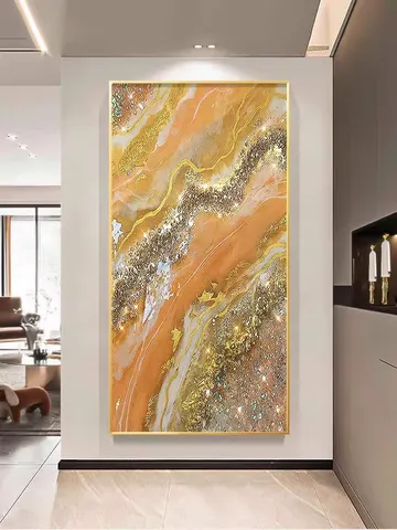 抽象 单幅 装饰画 现代简约 玄关背景墙挂画 LED带灯画