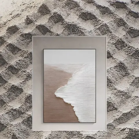 海浪 单幅 装饰画 现代简约 客厅背景墙挂画 手绘油画