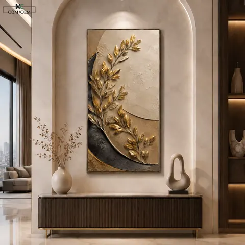 植物 单幅 装饰画 轻奢风 玄关背景墙挂画