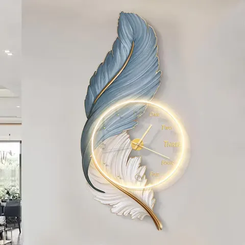 羽毛 单幅 装饰画 现代简约 玄关背景墙挂画 LED带灯画