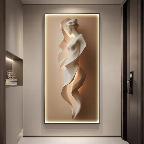 抽象 单幅 装饰画 现代简约 玄关背景墙挂画 晶瓷画
