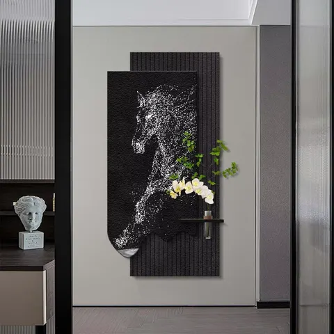 植物 单幅 装饰画 现代简约 客厅背景墙挂画 LED带灯画