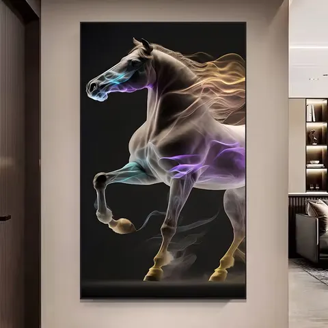 动物 单幅 装饰画 轻奢风 客厅背景墙挂画 晶瓷画