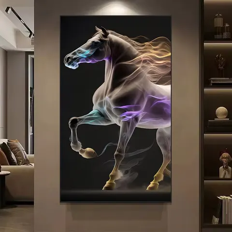 动物 单幅 装饰画 轻奢风 客厅背景墙挂画 晶瓷画
