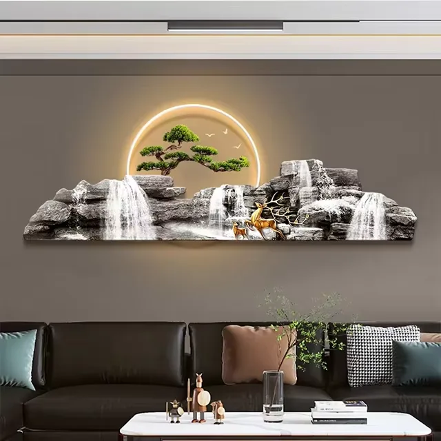 城市 单幅 装饰画 现代简约 客厅背景墙挂画 精雕画