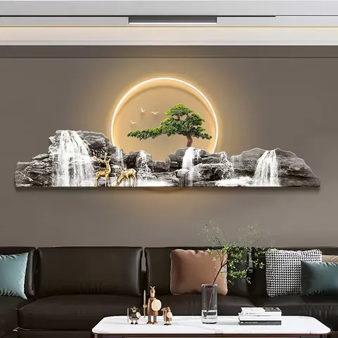 城市 单幅 装饰画 现代简约 客厅背景墙挂画 精雕画