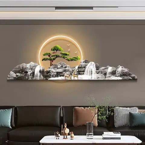 城市 单幅 装饰画 现代简约 客厅背景墙挂画 精雕画