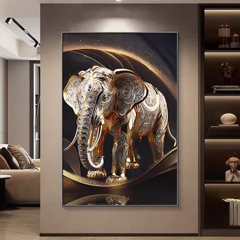 动物 单幅 装饰画 北欧风 客厅背景墙挂画 LED带灯画