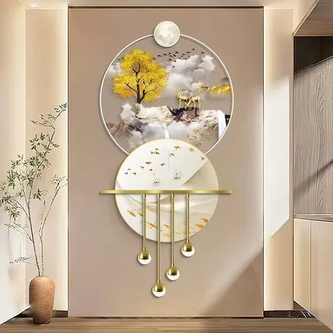 抽象 单幅 装饰画 现代简约 客厅背景墙挂画 LED带灯画