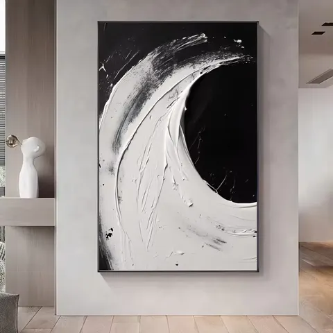 抽象 单幅 装饰画 现代简约 客厅背景墙挂画 手绘油画