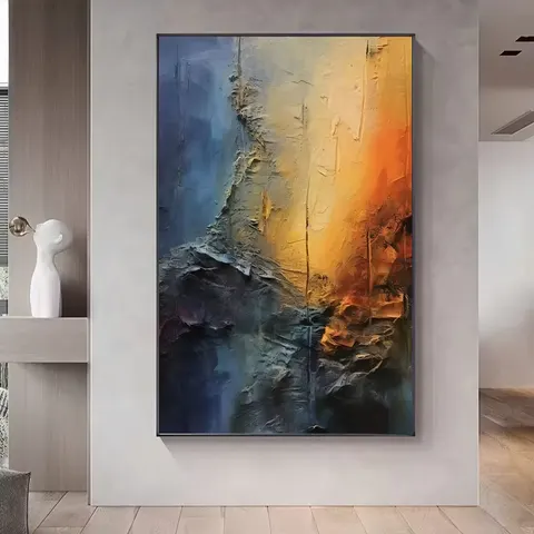 抽象 单幅 装饰画 现代简约 客厅背景墙挂画 手绘油画