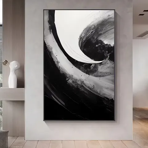 抽象 单幅 装饰画 现代简约 客厅背景墙挂画 手绘油画